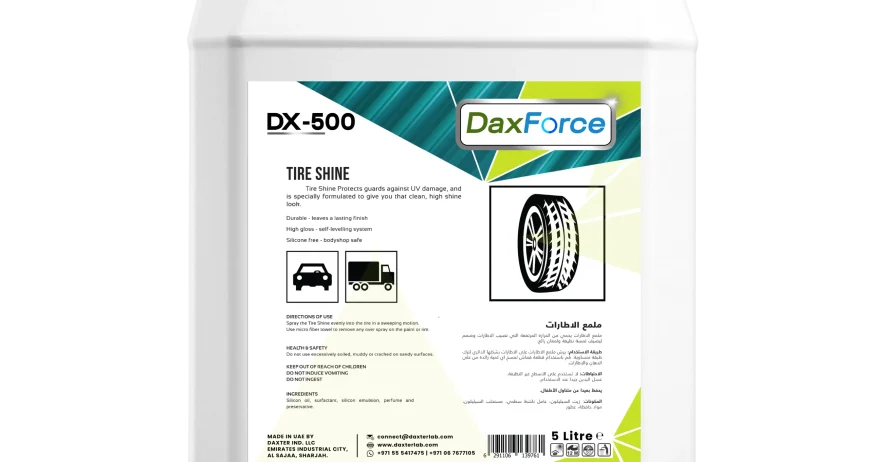 DX-500 water-based tire shine can