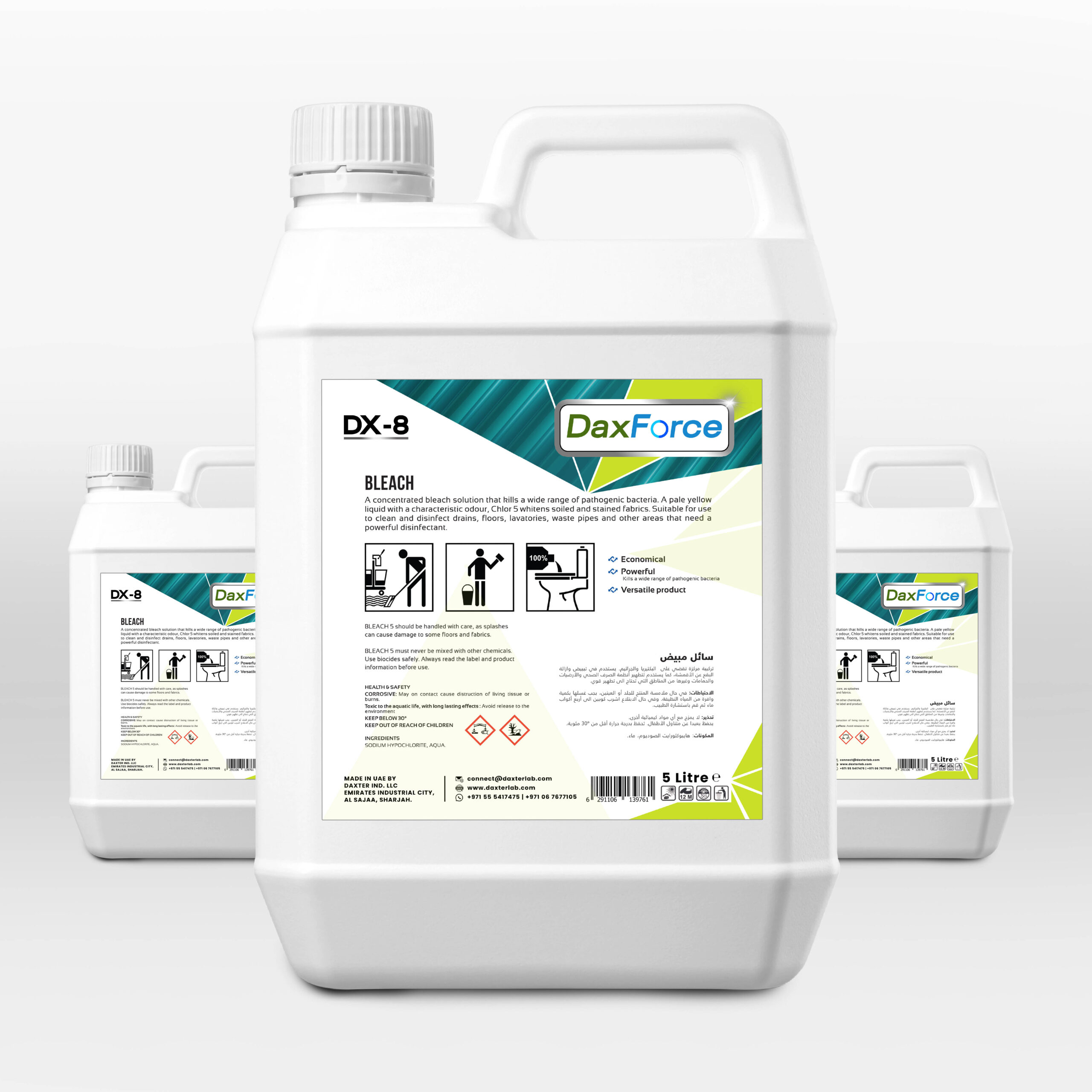 DX-8 concentrated bleach solution by Daxter Lab UAE
