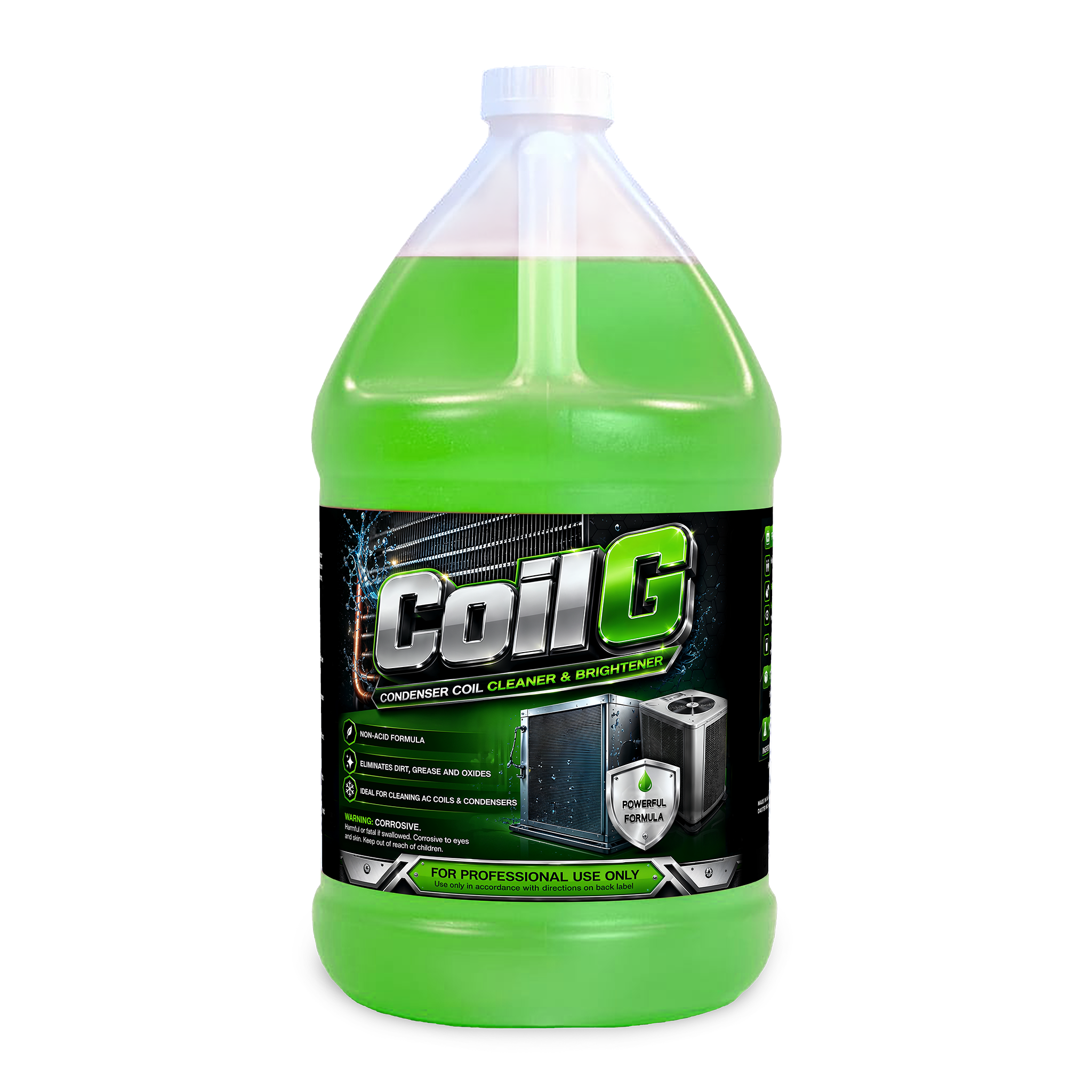CoilG non-acidic coil cleaner bottle